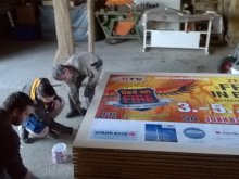 Vorbereitung für Plakatierung